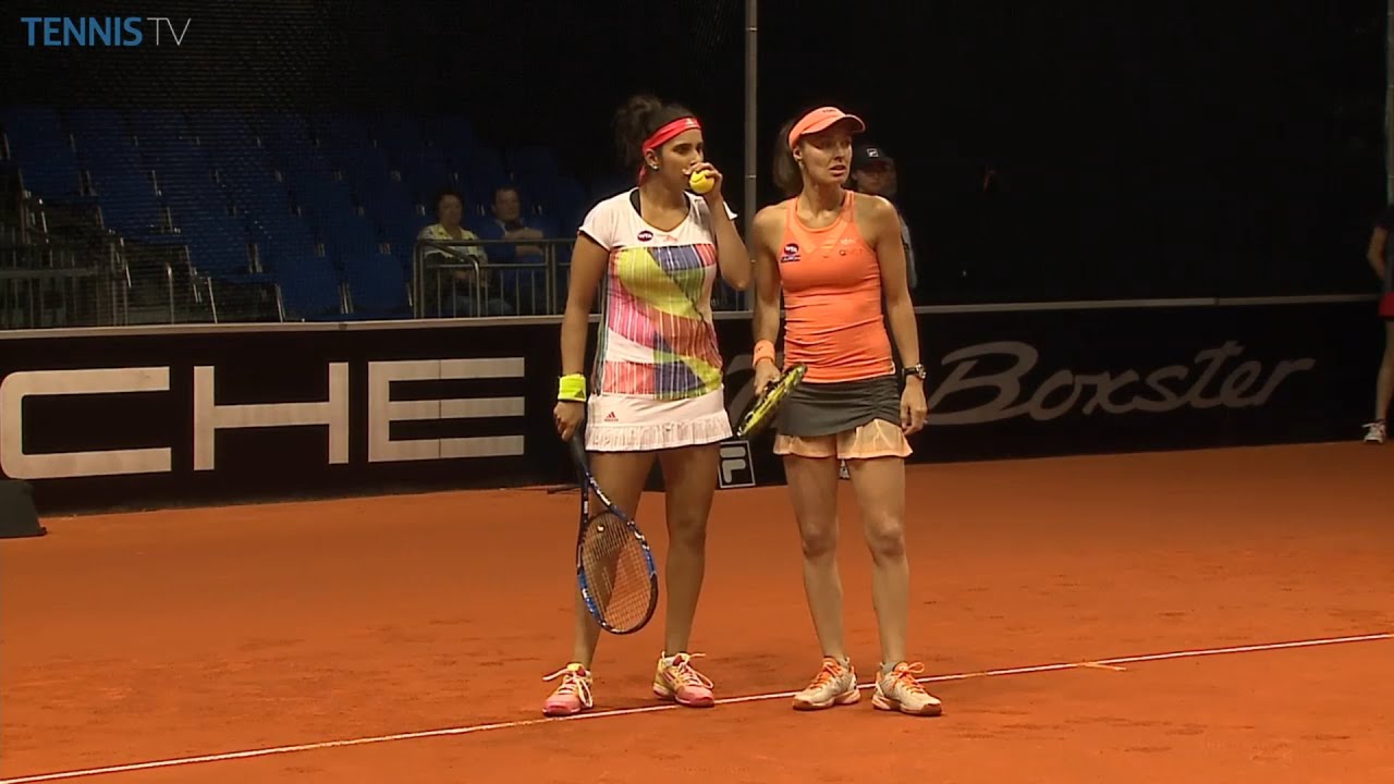 Martina Hingis/Sania Mirza vs. Barbora Krejcikova/Katerina Siniakova Stuttgart 2016 QF 👍