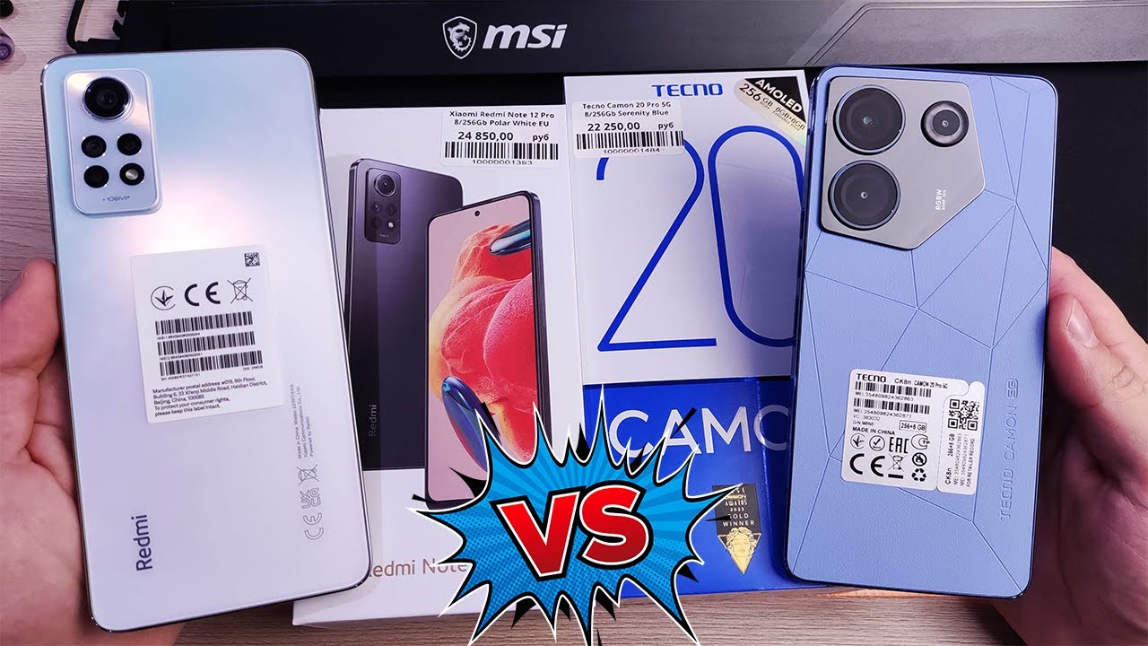 TECNO CAMON 20 PRO 5G VS REDMI NOTE 12 PRO 4G - ЧТО ЛУЧШЕ?!