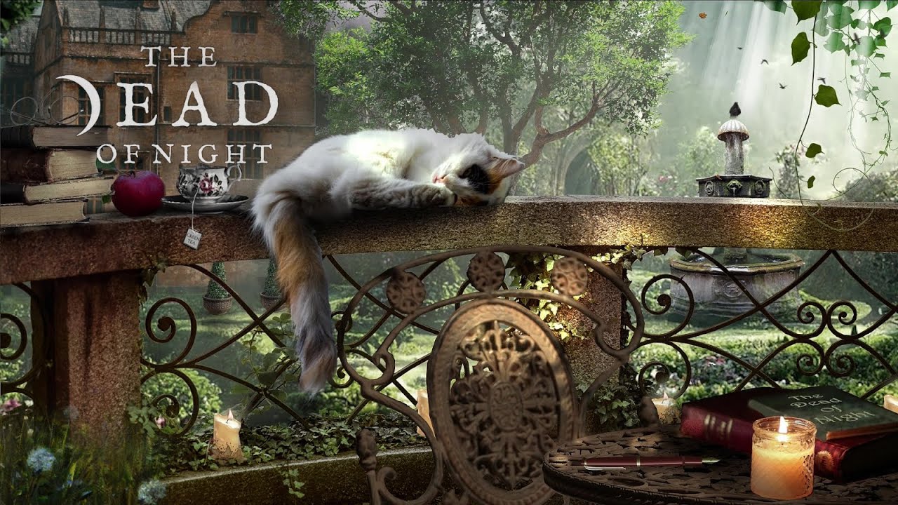 Enchanted English Garden Ambience 🐱🍎☕🌼 | Relaxing Spring Afternoon Sounds + Water Fountain