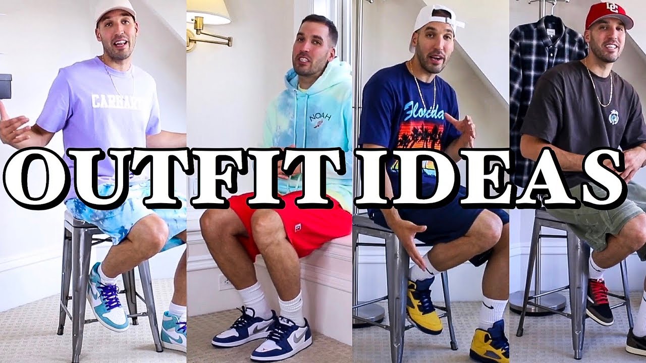STREETWEAR OUTFIT IDEAS - 7 CASUAL OUTFITS WITH SNEAKERS FOR GUYS - NIKE - JORDANS - ADIDAS - KITH