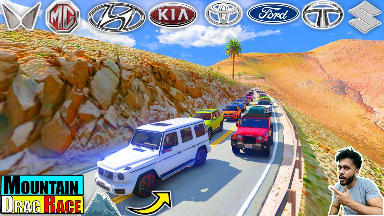 GTA 5 Indian Suv and Sadan Cars Mountain Drag Race GTA 5