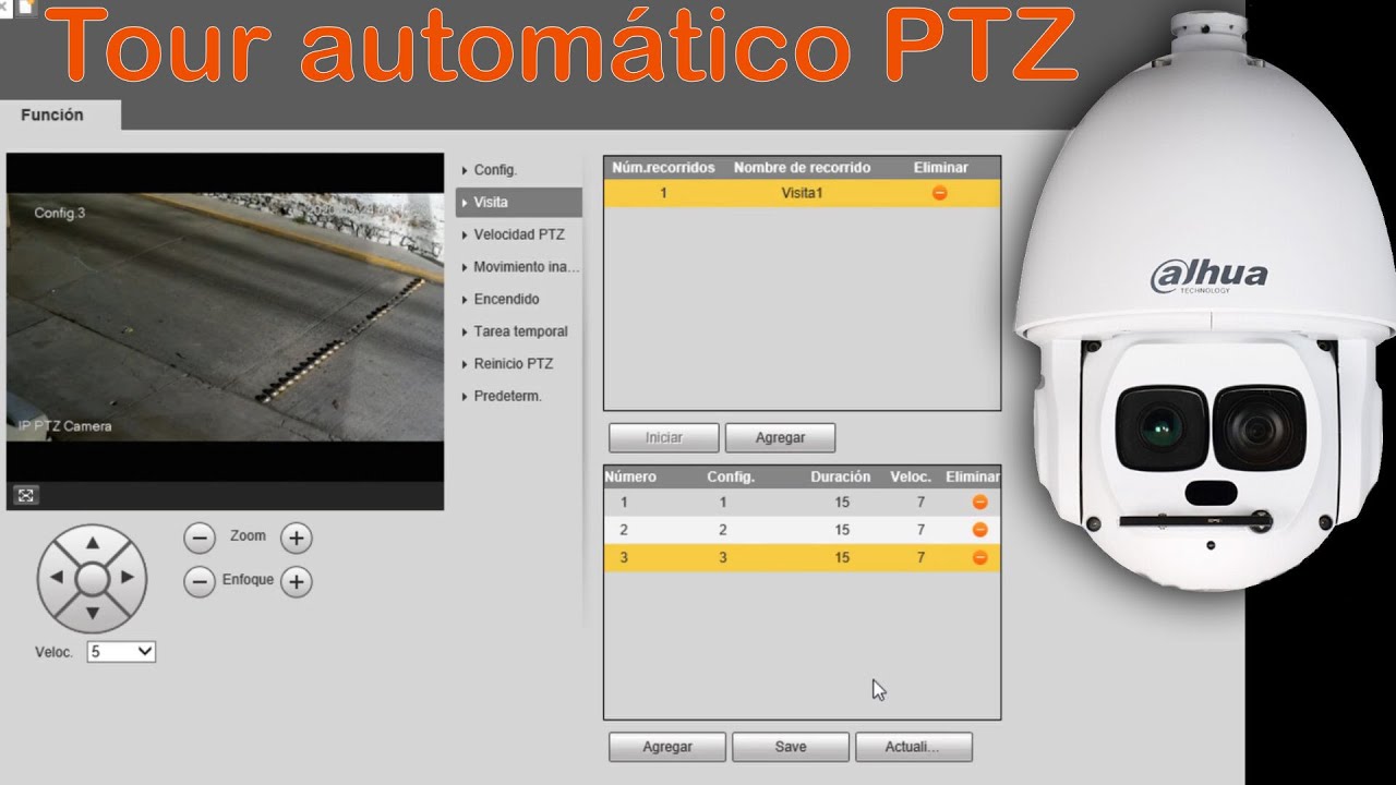 Configurar Preset PTZ Dahua IP Patrullaje o movimiento automático