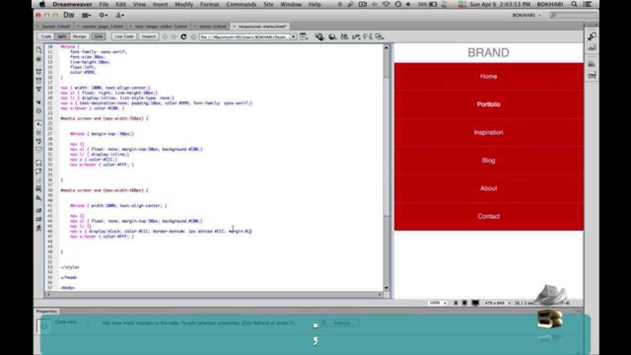Responsive Navigation Menu using HTML5, CSS3 & Media Queries