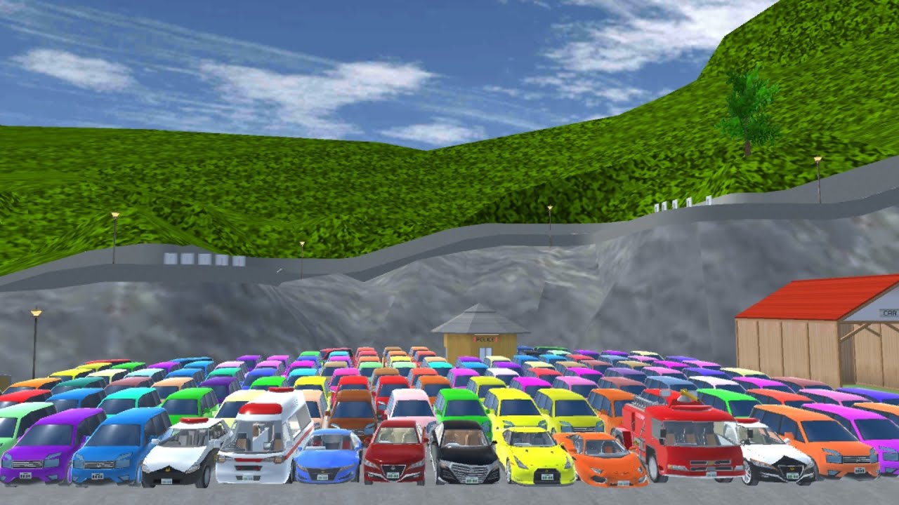 COLLECT ALL RAINBOW COLOUR SUPER CARS 😱 AT SAKURA POLICE STATION (LAKE )|SAKURA SCHOOL SIMULATOR 🌈🥳✅