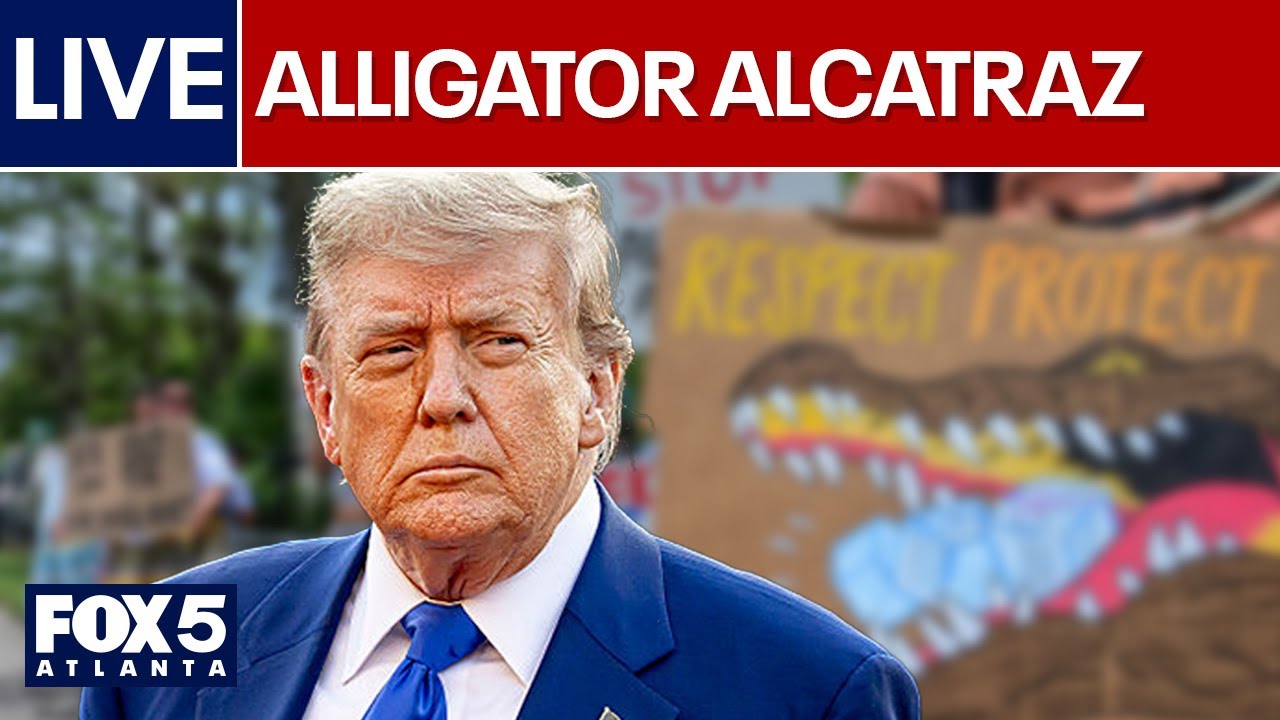 WATCH LIVE: President Trump visits 'Alligator Alcatraz' ICE detention center in Florida