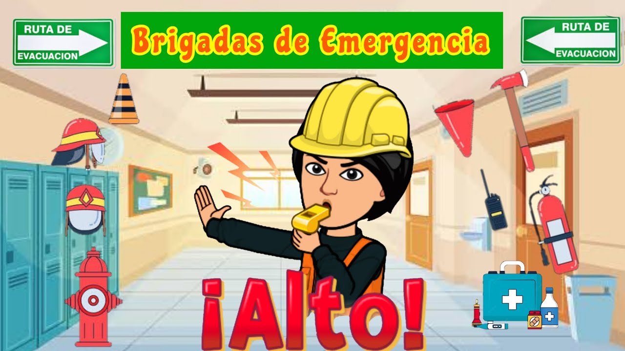 Brigadas de Emergencia 👷👮👩‍🚒👩‍⚕️🚨🚑🚒🛠️⛏️📢. Simulacros