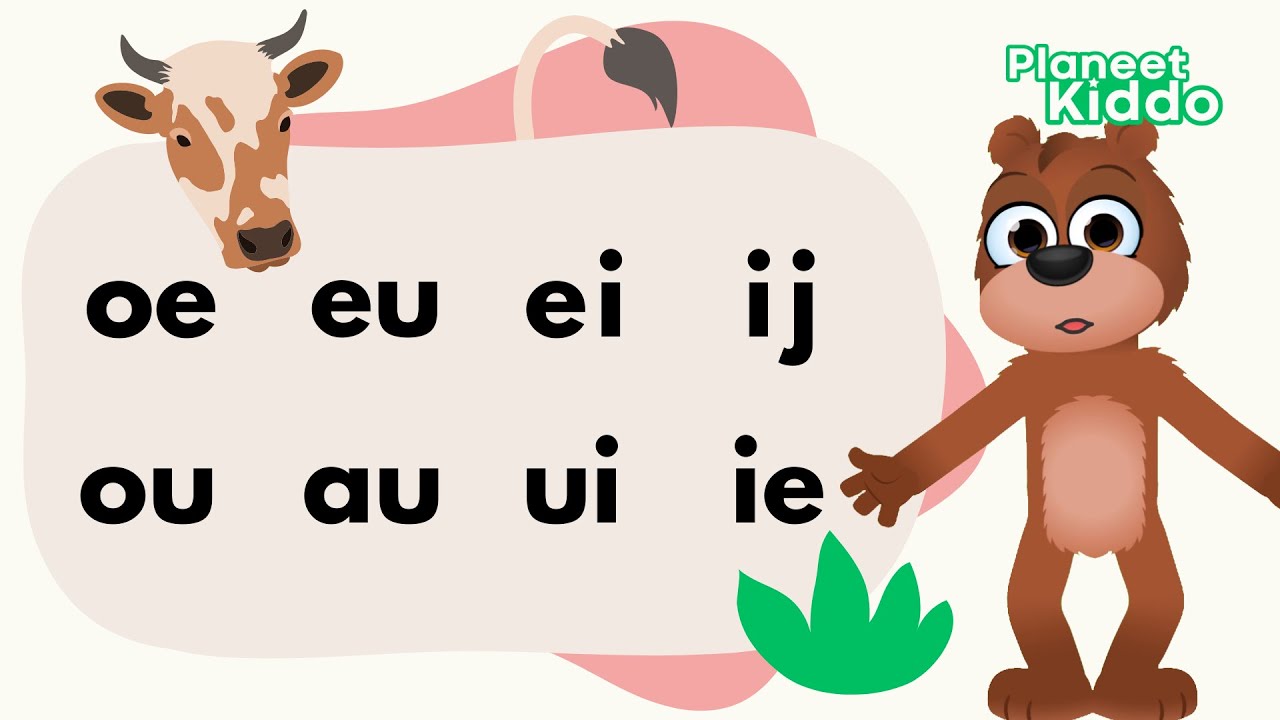 💬 Tweetekenklanken Leren | oe, eu, ei/ij, ou/au, ui & ie | Groep 3/4 & NT2 | Kleuters | Dyslexie