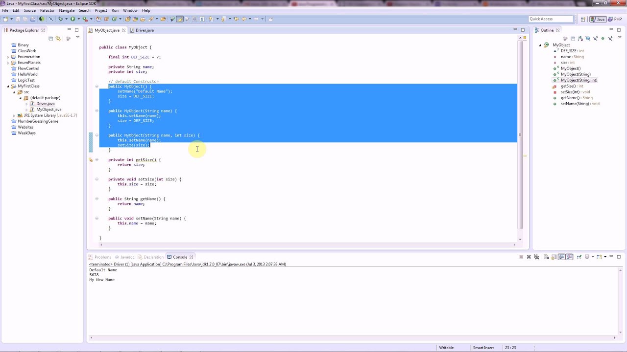 Java: Access Modifiers and Visibility of Variable and Methods