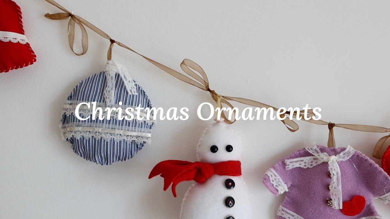 Sew Christmas Ornaments with Me 🎄Xmas Sewing Tutorial | How to Hand Sewing Christmas Tree Decoration