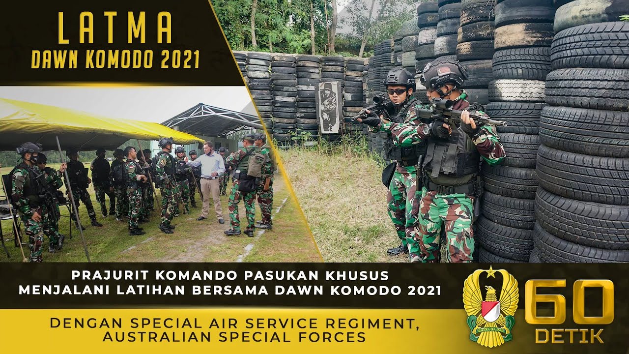 Prajurit Kopassus Menjalani Latihan Bersama Dawn Komodo 2021 dengan SASR, Australian Special Forces