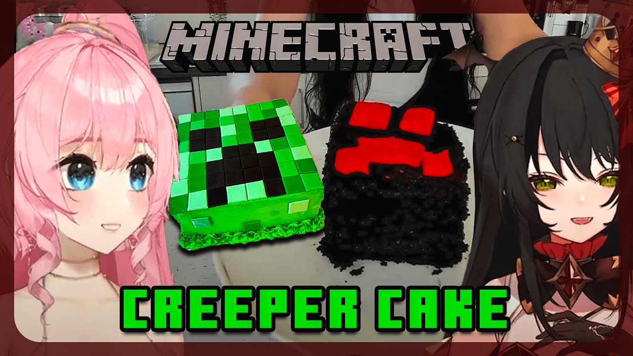 Recreating foods from games and anime Ep  2: 🎂💎MINECRAFT CAKE ft  OliviaMonroe