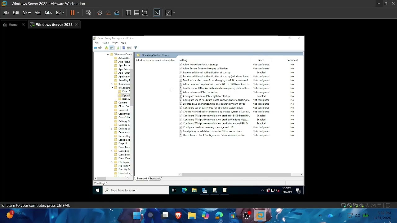 Práctica 2 - Bitlocker & NTLM Block