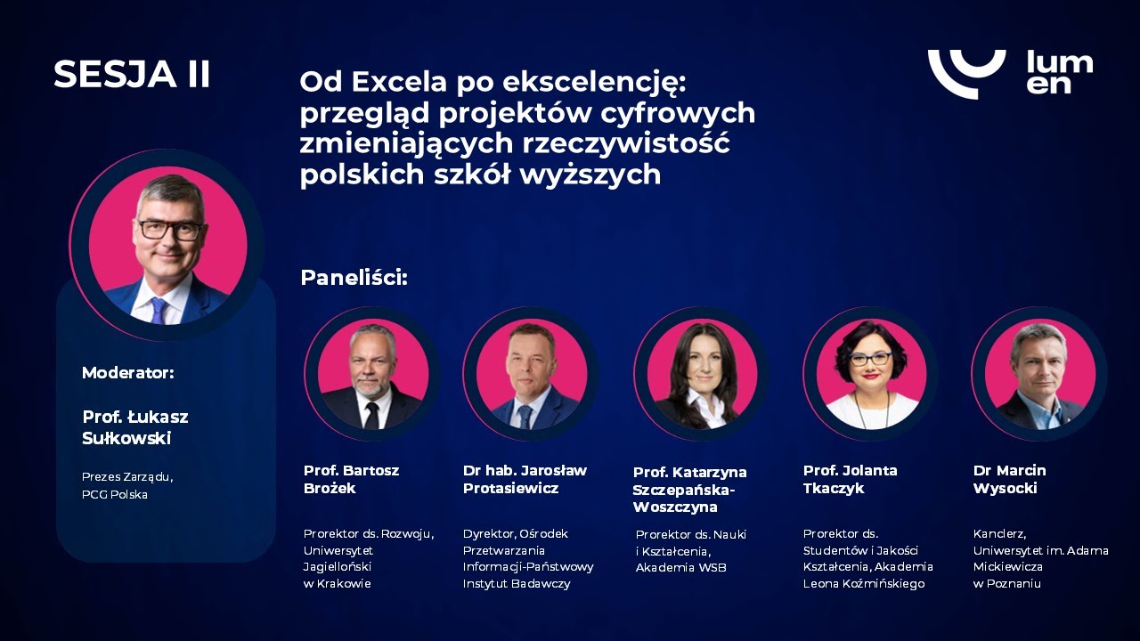 OD EXCELA PO EKSCELENCJĘ: PRZEGLĄD PROJEKT&Oacute;W CYFROWYCH ZMIENIAJĄCYCH RZECZYWISTOŚĆ POLSKICH UCZELNI