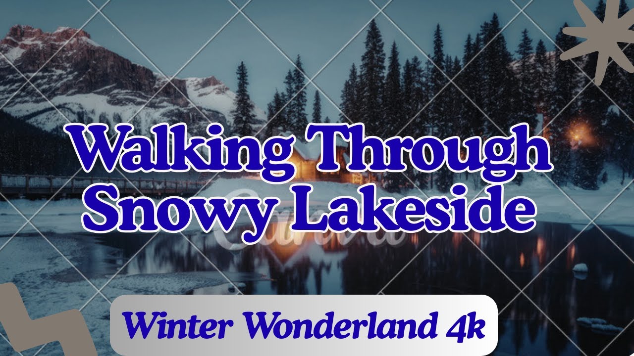 Worldwide Walker 4K - Snowy Night City Stroll Relaxing Winter Walk