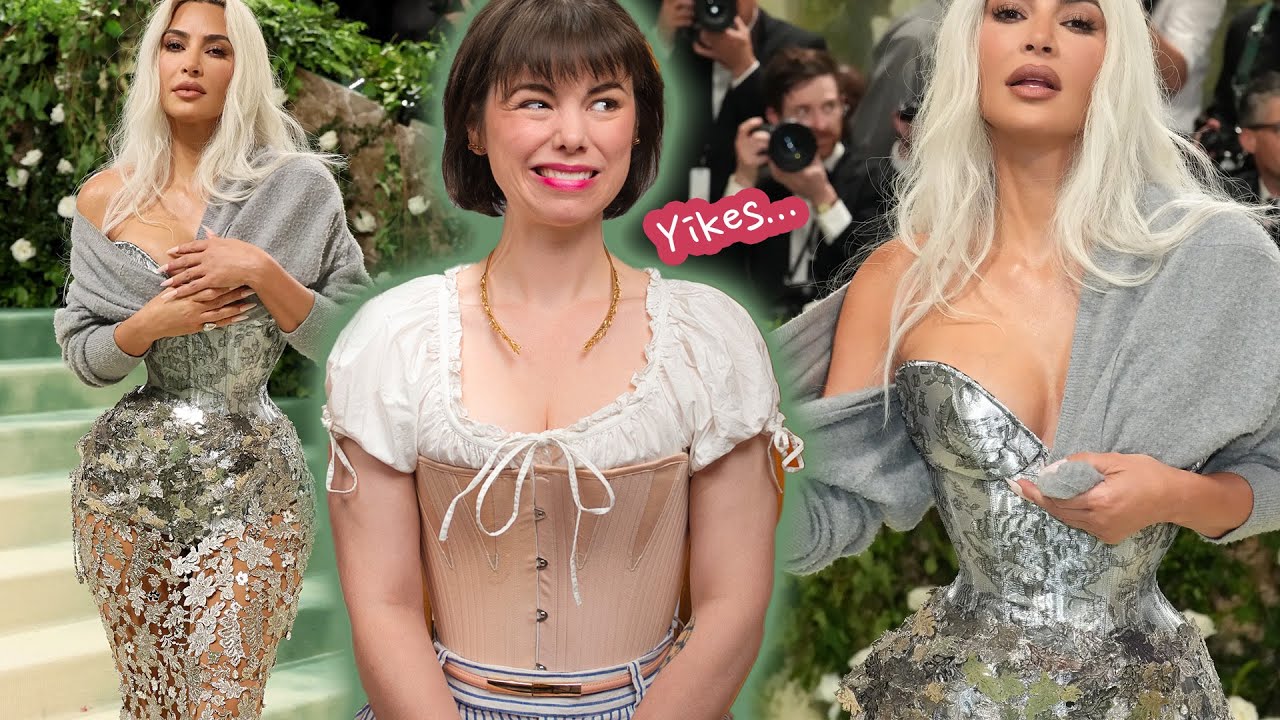 Kim Kardashian was a tight laced corseted mess at the Met Gala