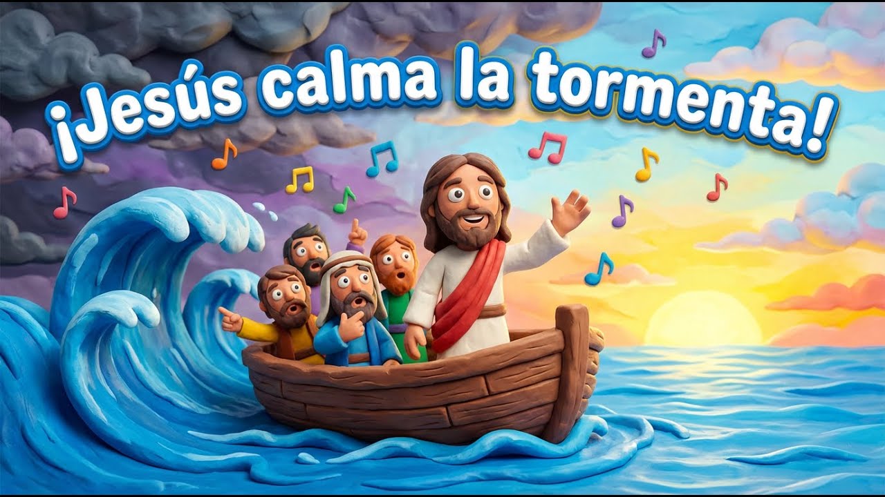 “¡Jesús calma la tormenta! 🌊⛵ La canción que quita el miedo”