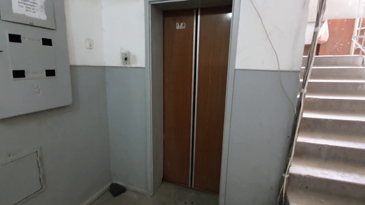 Old and dangerous elevator in Yerevan, Armenia