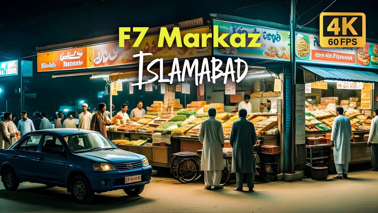 🇵🇰 The MOST AMAZING F7 Markaz Islamabad Walking Tour in 4K 60FPS