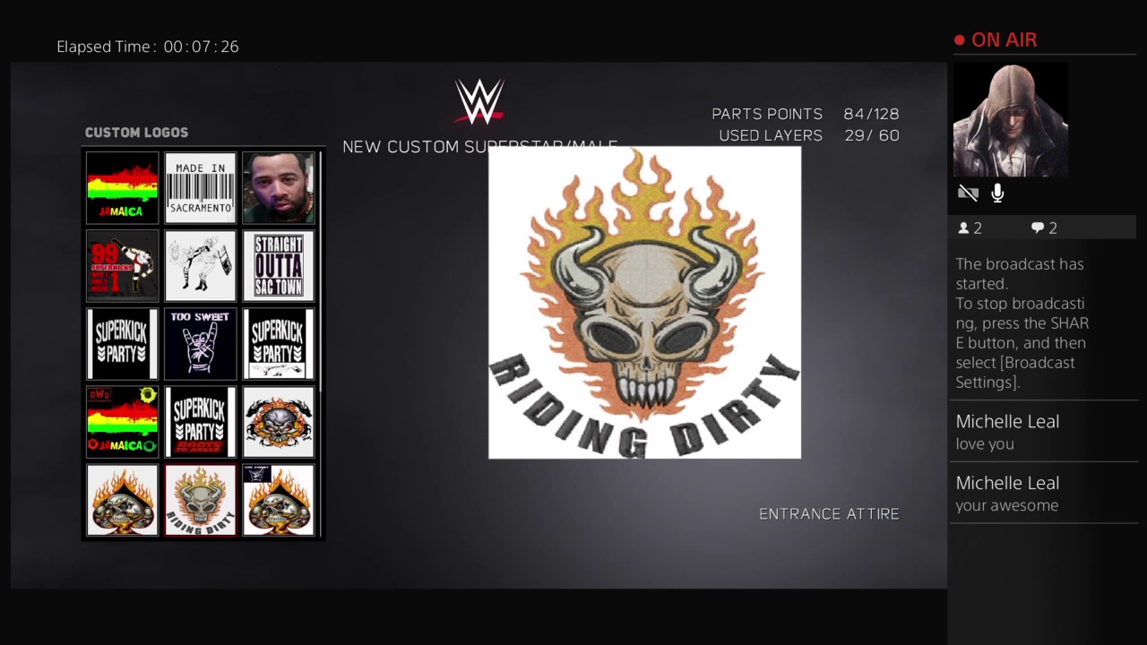 wwe 2k17 How to make a group LOGO