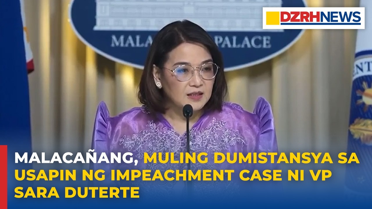 Malacañang, muling dumistansya sa usapin ng impeachment case ni VP Sara Duterte