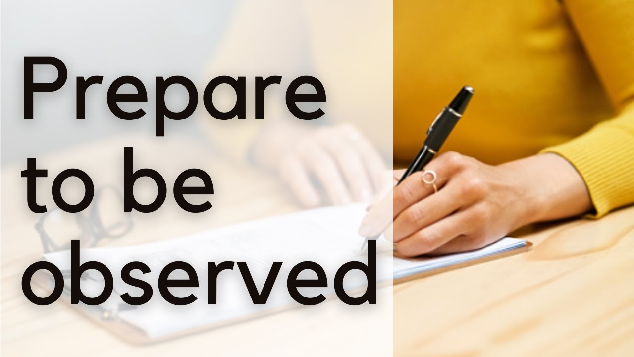 Prepare to be observed for your teacher evaluation checklist