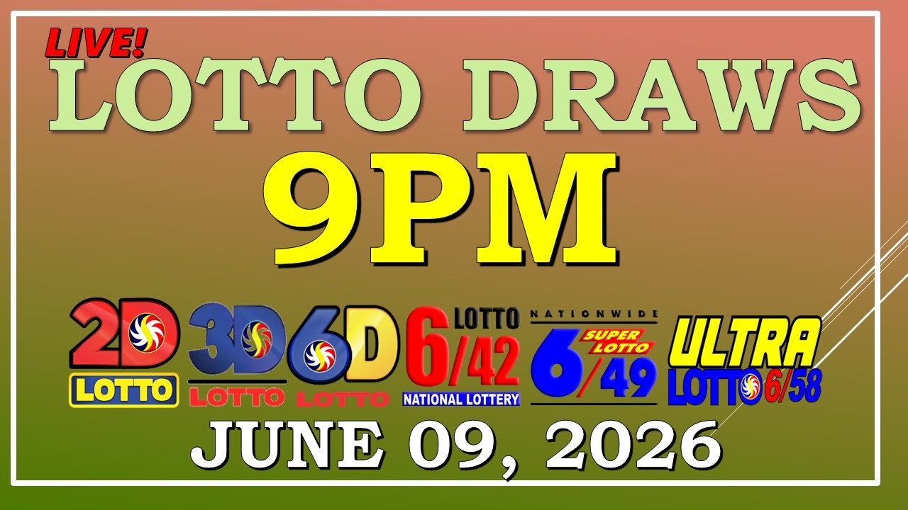 LOTTO RESULT 9PM DRAW ,  JUNE 09, 2026@LottoResultTV15K
