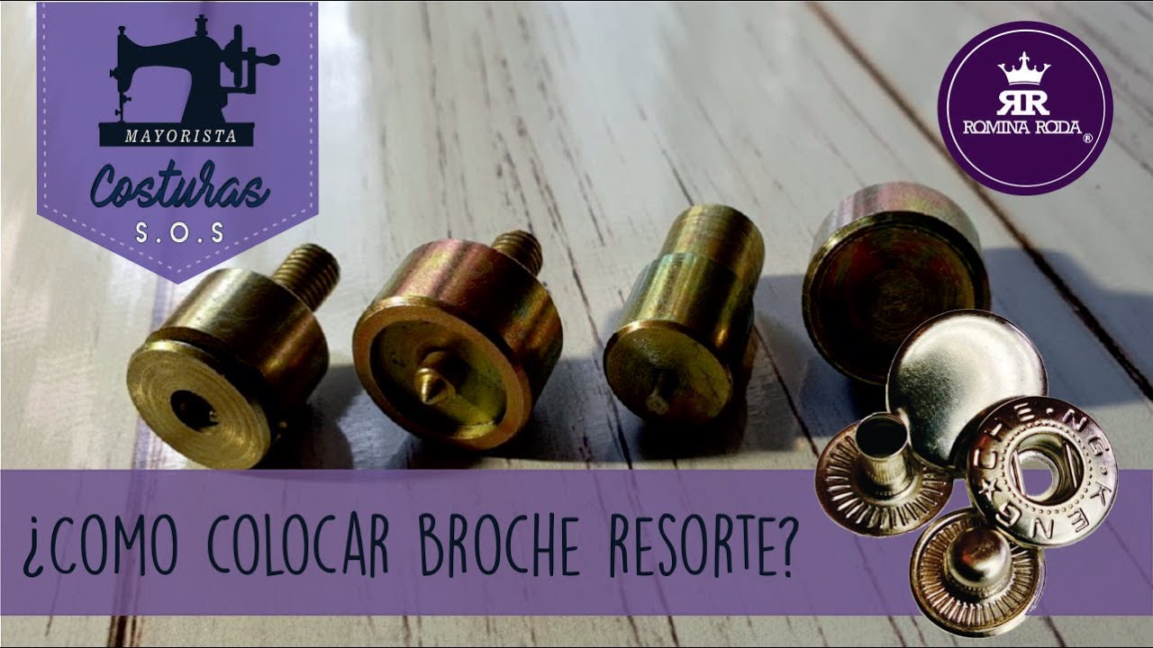 ¿ Como colocar broches? Broche Resorte