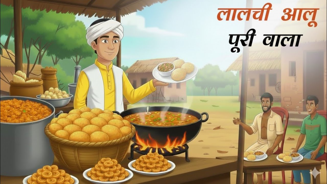 लालची आलू पुरी वाला |story |hindi kahani |Lalachi Alu Puri Wala |street food kahaniyan |hindi