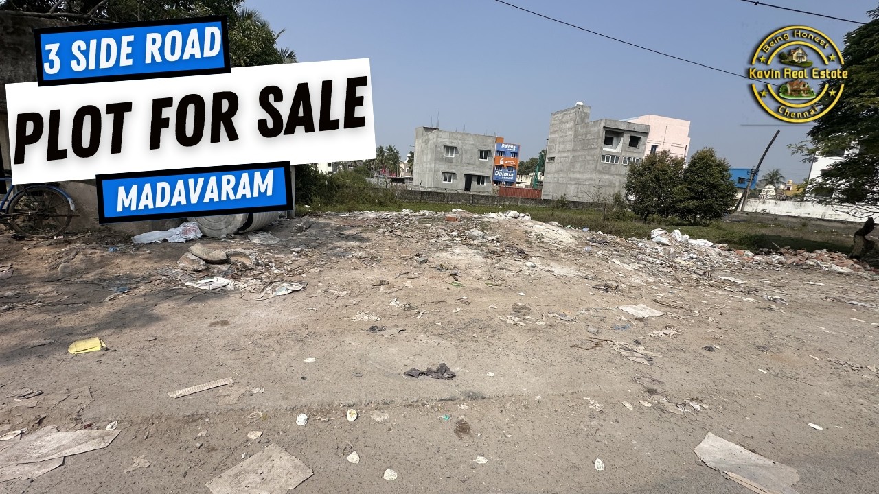 ID 2596  - Commercial Plot For Sale in Madhavaram ||3Side Road ||30Ft Road