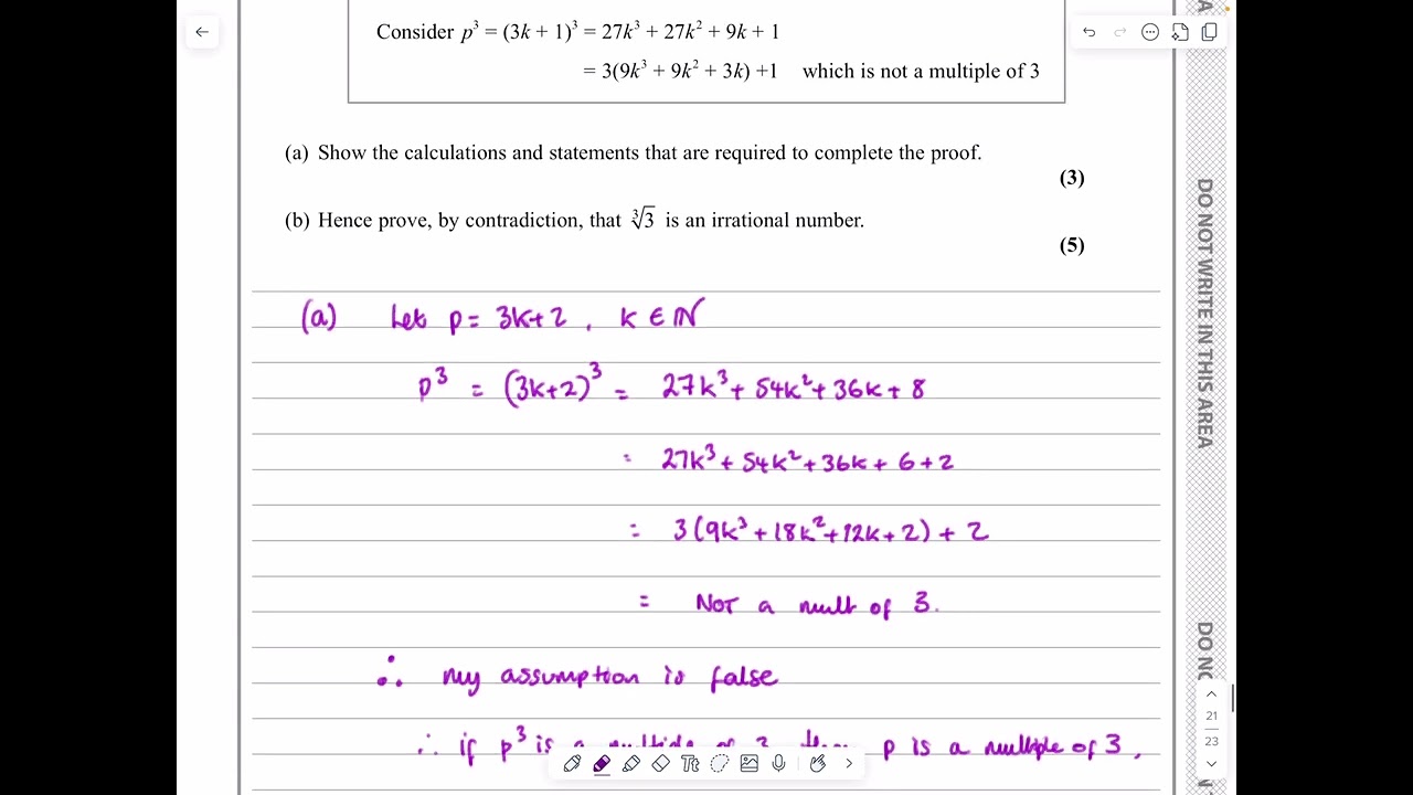 IAL, Edexcel, Jan 2023, P4, Q9, Proof, Proof by Contradiction, Pure, Nick Peters, WMA14/01