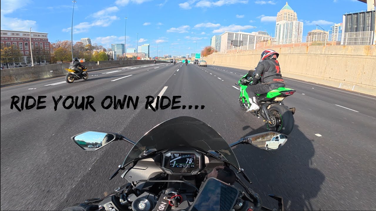 Прогулка по центру города с командой на ZX6R... Езди на своей машине