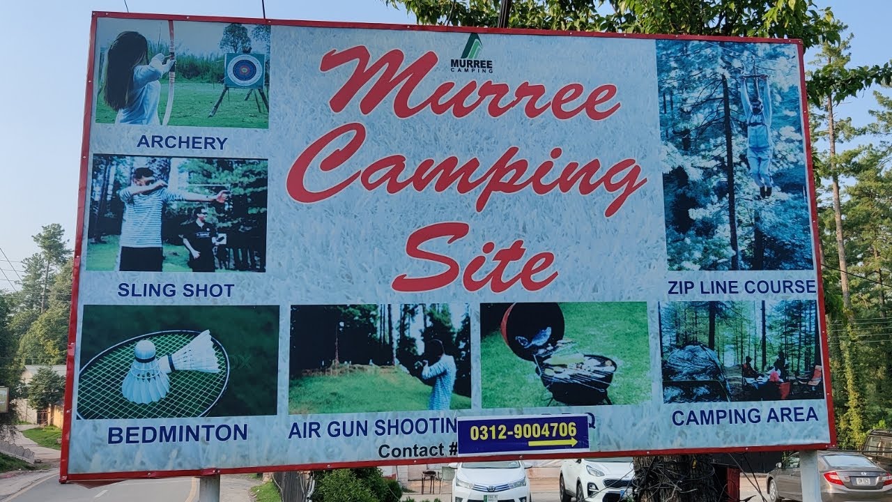 Murree Camping Site Visit near Jhika Gali Garyal- Archery, zip Line Course,Bedminton & Camping Area.