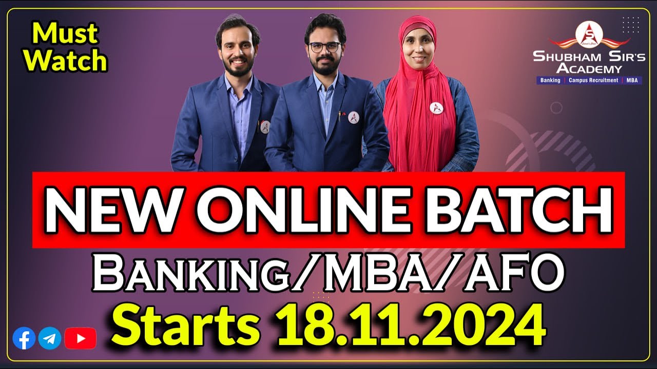 Join SSA's New 2024 Online Batch: Ultimate Prep for Banking Exams & MBA CET – Perfect for Beginners