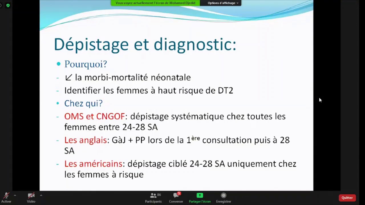 #ECN Diabète et grossesse Dr Lakhel