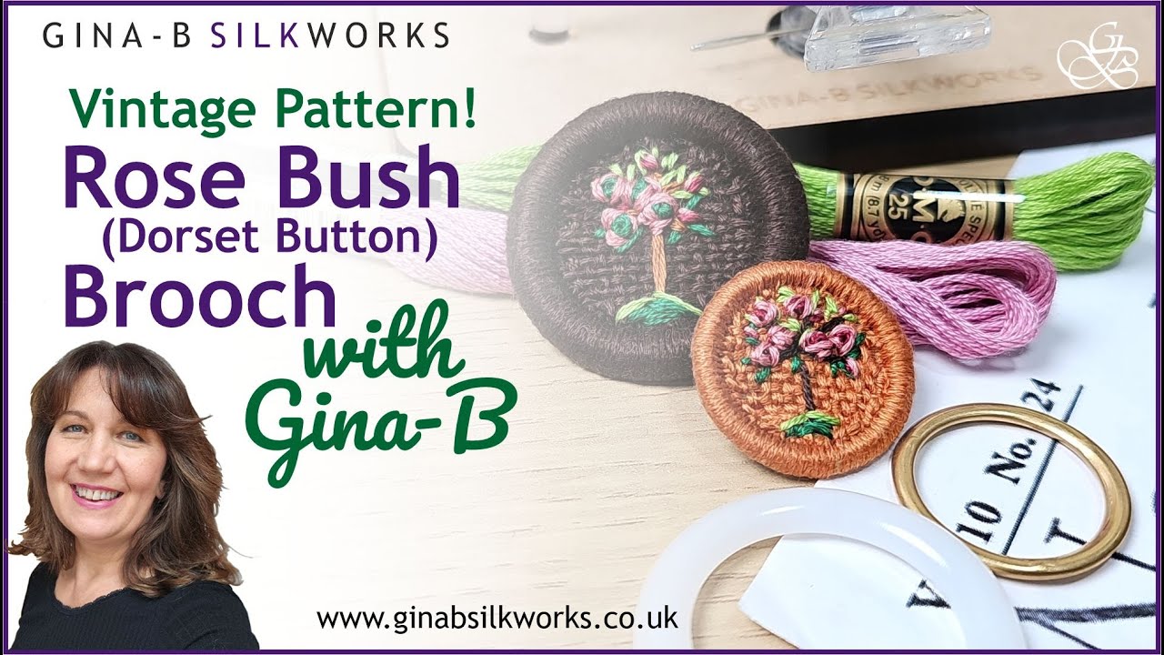 Rose Bush Brooch / Dorset Button / vintage pattern make-along!