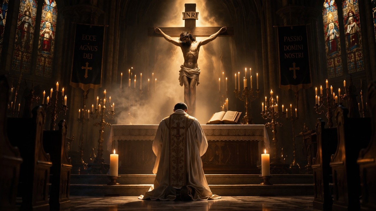 Chorał gregoriański na Wielki Piątek ✝️ Głęboka modlitwa przed krzyżem | Ch&oacute;r Katolicki Sacred