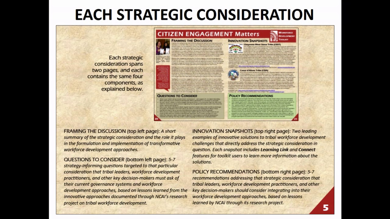 NCAI&rsquo;s Tribal Workforce Development Toolkit: An Overview