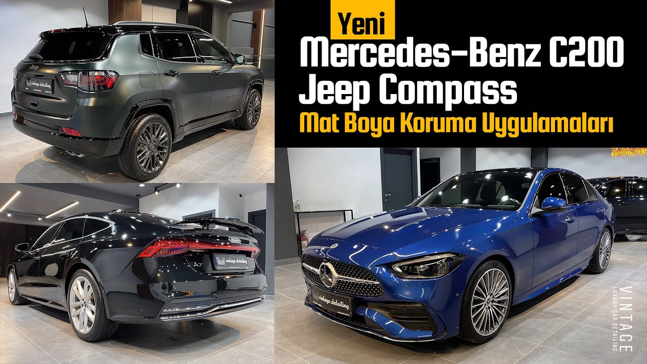 Yeni Mercedes-Benz C200 ve Jeep Compass Mat Boya Koruma Uygulamaları