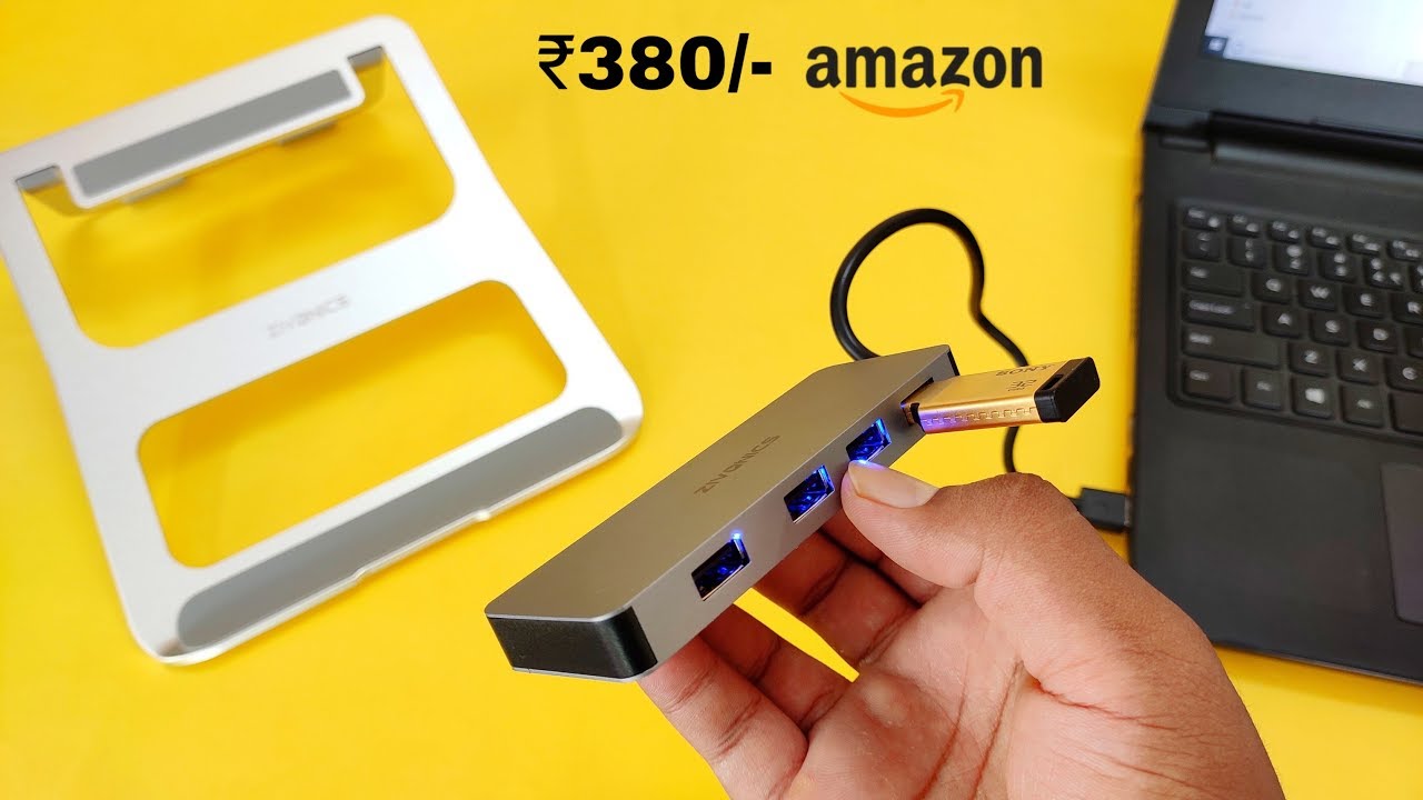 Zivonics Usb Type A Hub & Laptop Stand | Unboxing & Review | Hindi
