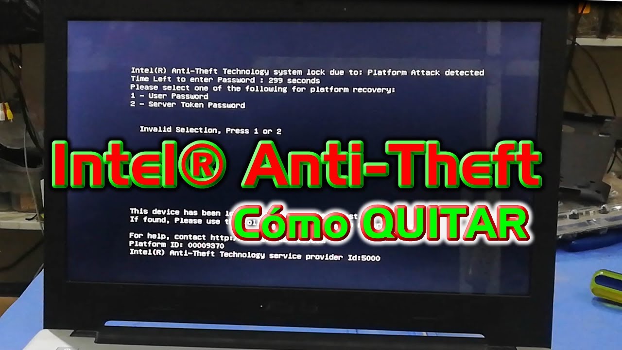 Intel&reg; Anti-Theft - Tecnolog&iacute;a  de seguridad - C&oacute;mo quitar