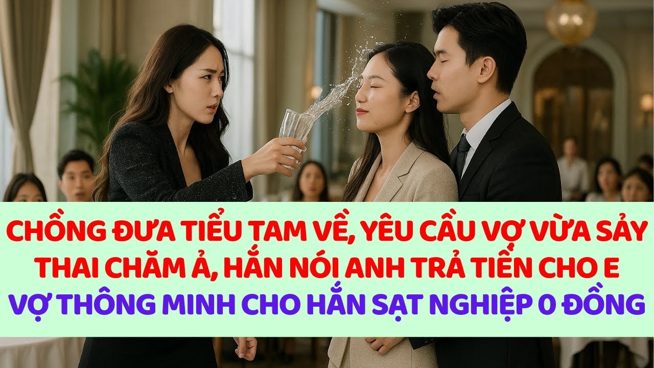 Chồng đưa tiểu tam về ép vợ vừa saythai chăm ả, hắn nói sẽ trả tiền cho vợ nuôi ả và rồi sạt nghiệp