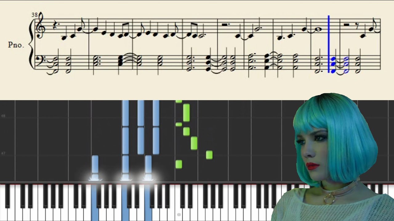 Halsey - Ghost - Piano Tutorial + Sheets