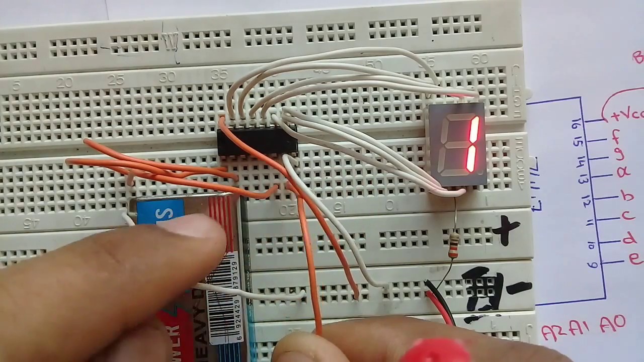 Common Anode 7 segment Display  in Hindi