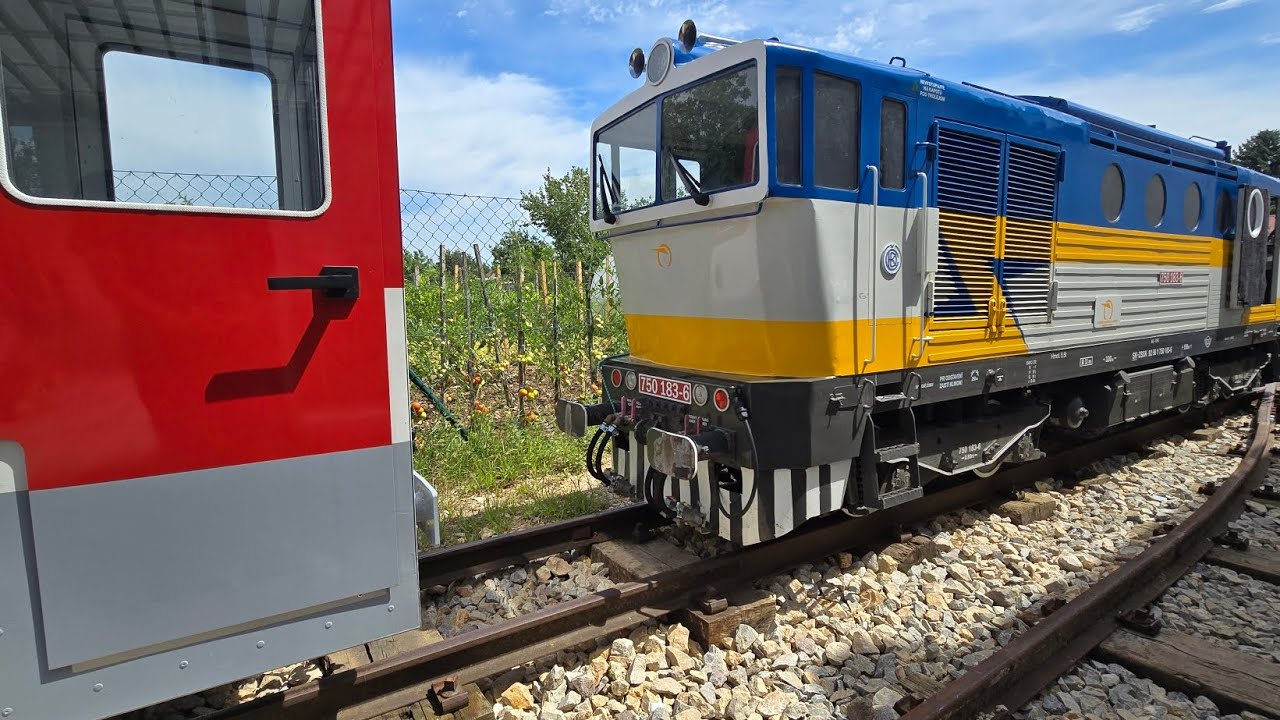 Oživenie rušňa 750 183-6, skúška brzdy na vagóne a rozpojenie súpravy ...