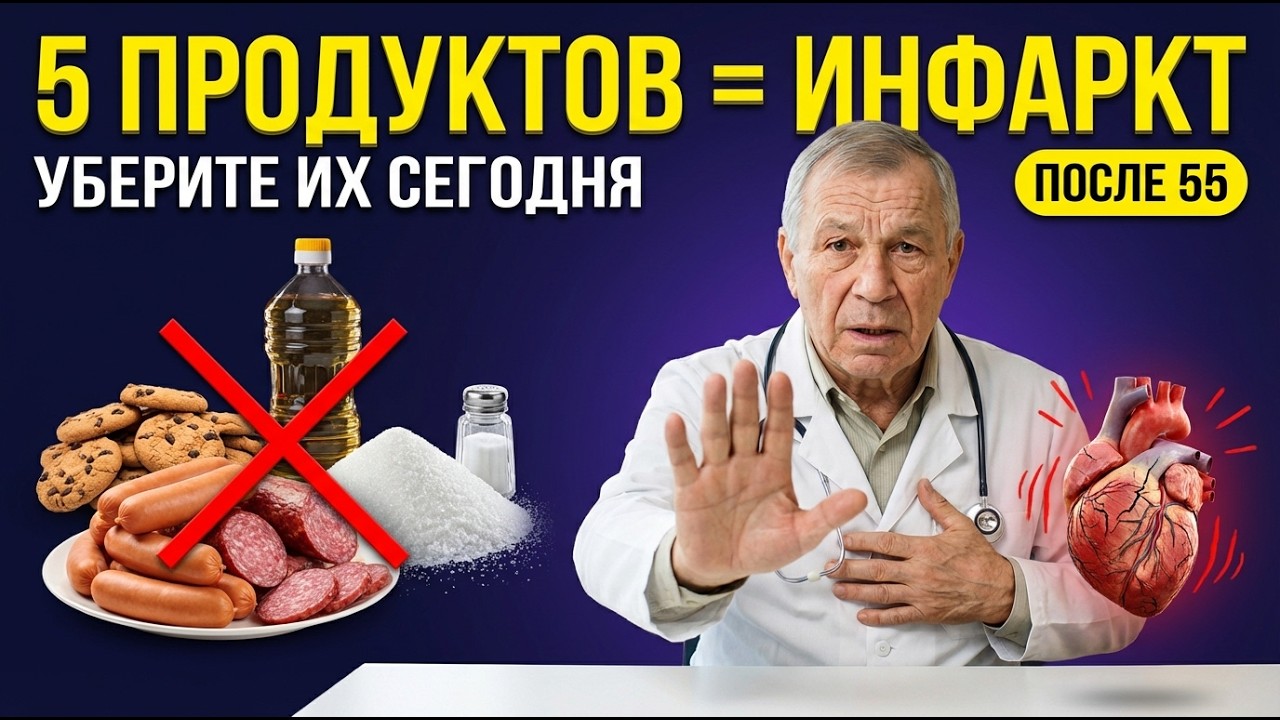 5 продуктов вызывают инфаркт после 55 — уберите их сегодня и проживёте дольше