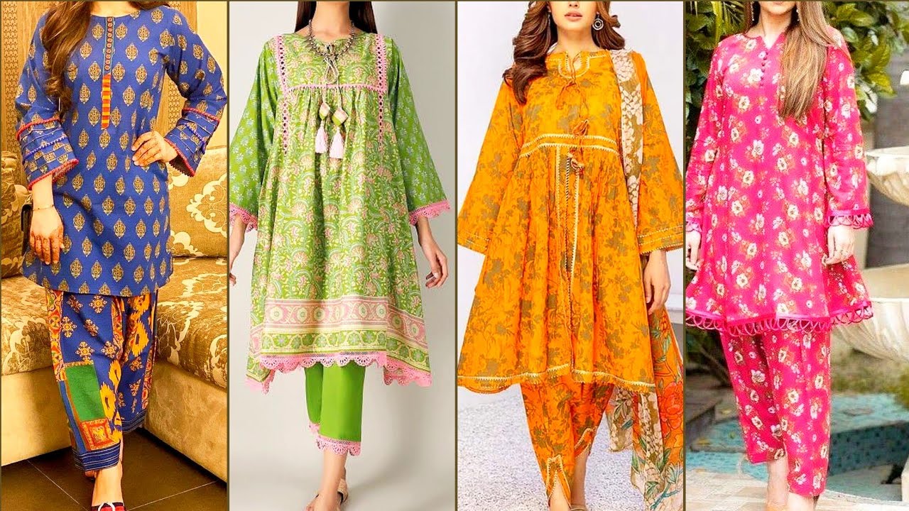 Extremely gorgeous girls two piece printed dresses collection 2026 / Eid collection for woman 