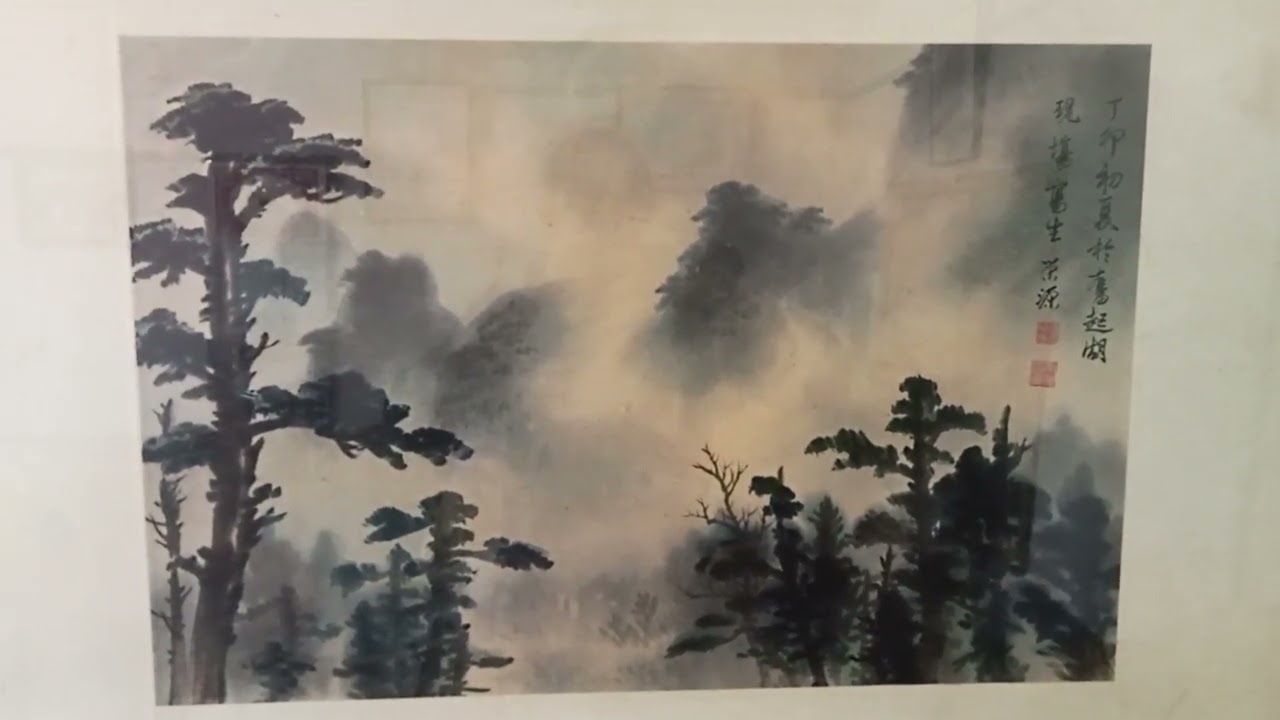 家叔謝榮源教授在奮起湖現場寫生的遺作