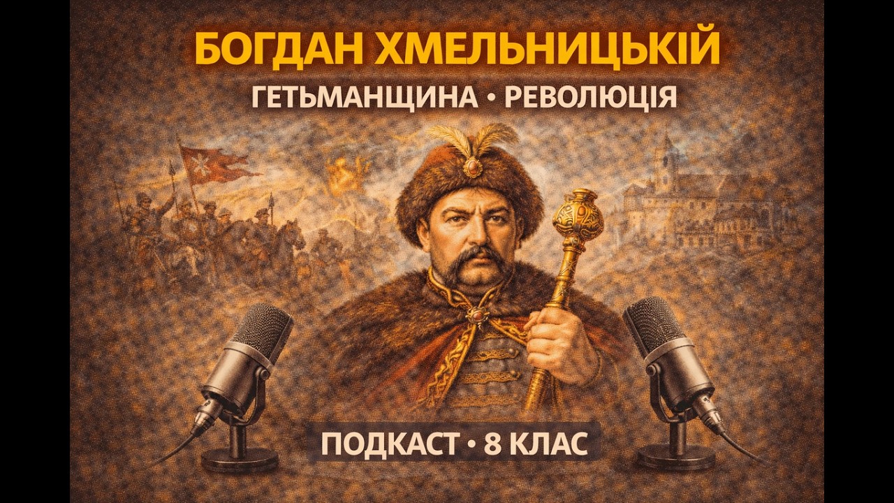 Богдан Хмельницький: шлях до створення Гетьманщини | Подкаст | 8 клас