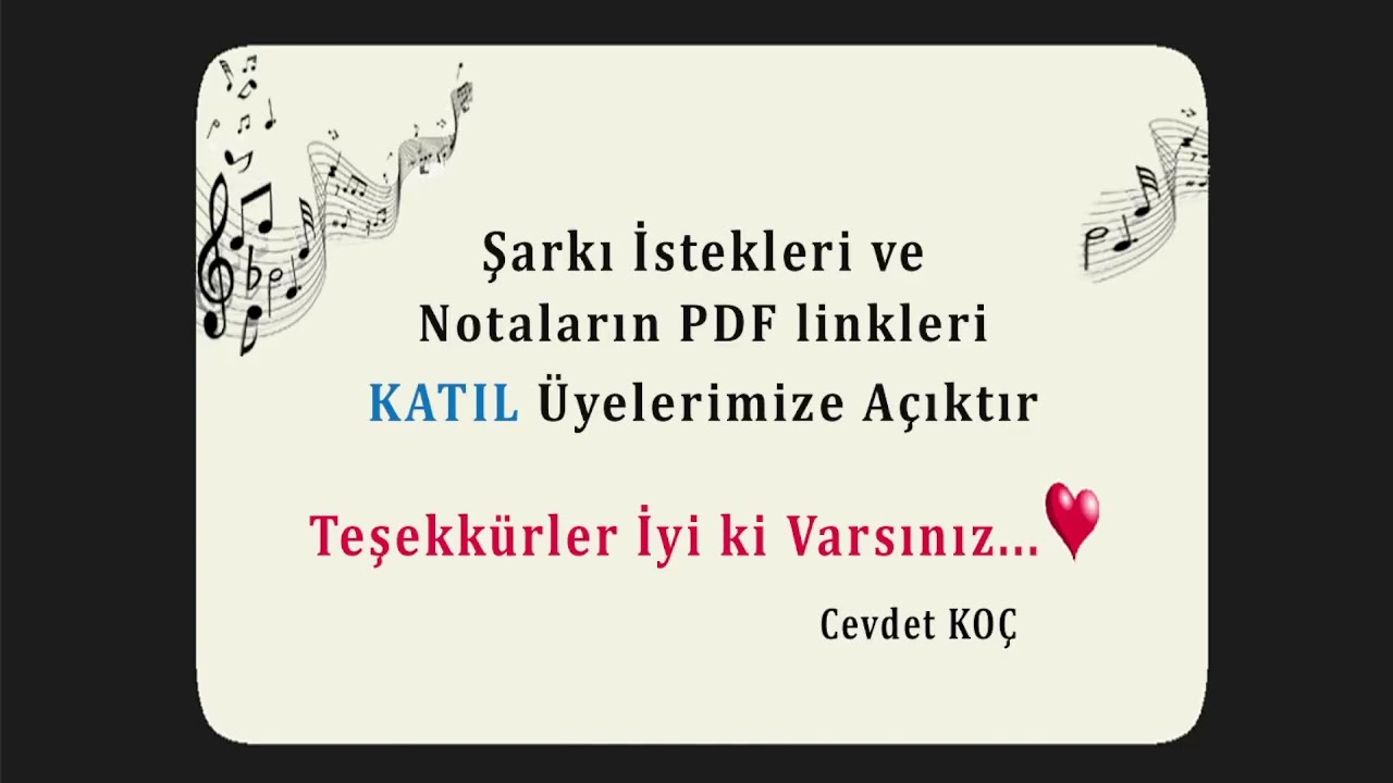 Ölüyorum Kederimden - Müslüm Gürses NOTA SOLFEJ