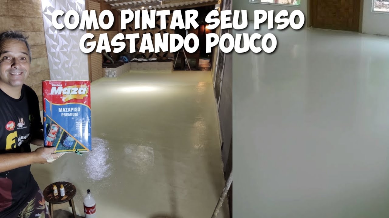 REFORME SEU PISO COM ESSA PINTURA BARATA - COMO PINTAR SEU PISO - TROQUE SEU PISO VELHO PINTURA PISO